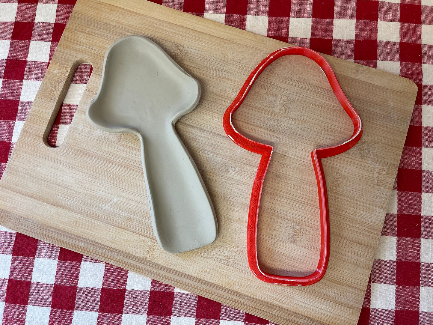 Mushroom shaped, spoon rest cutter - Plastic 3D printed, pottery tool, choose size