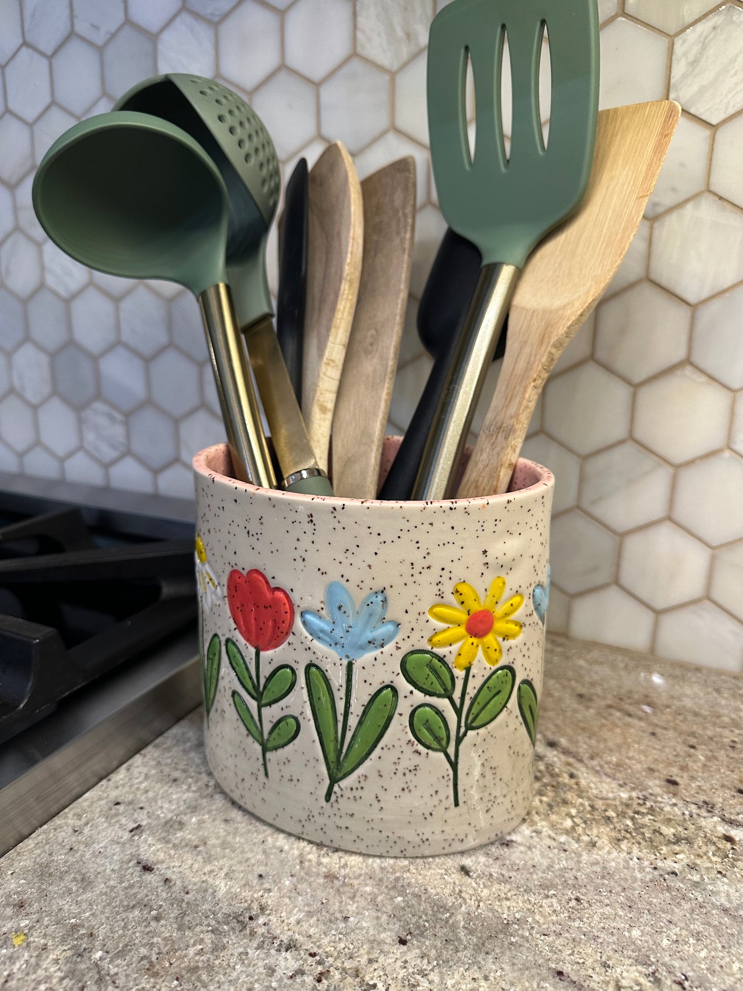 Utensil Holder Oval Template Clay Cutters and Form - Formed finished size 4 1/2" x 6 1/2" base x 6 1/2" tall, Each or Set