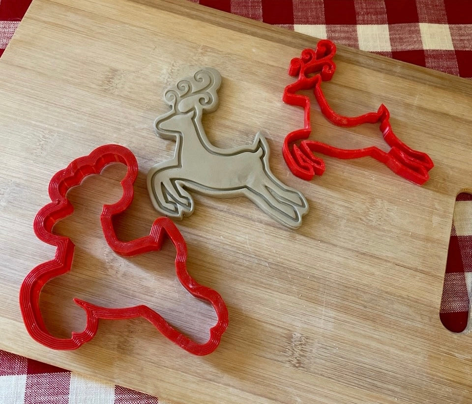 Scandinavian Reindeer Stamp w/optional ornament cutter - July 2023 Mystery Box