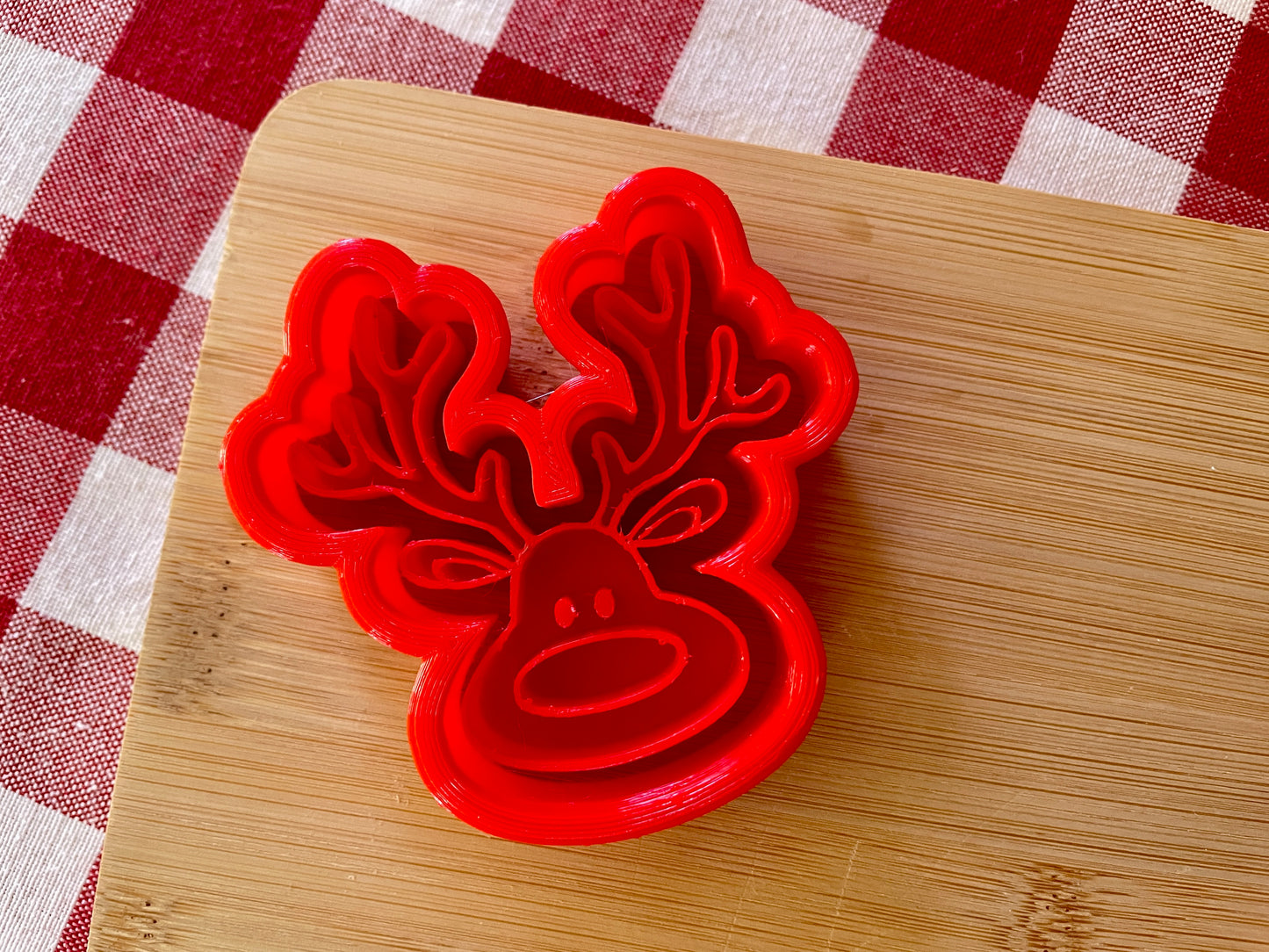 Reindeer - Stamp with Optional Cookie Cutter - July 2025 - Christmas in July Themed Mystery Box, multiple sizes available
