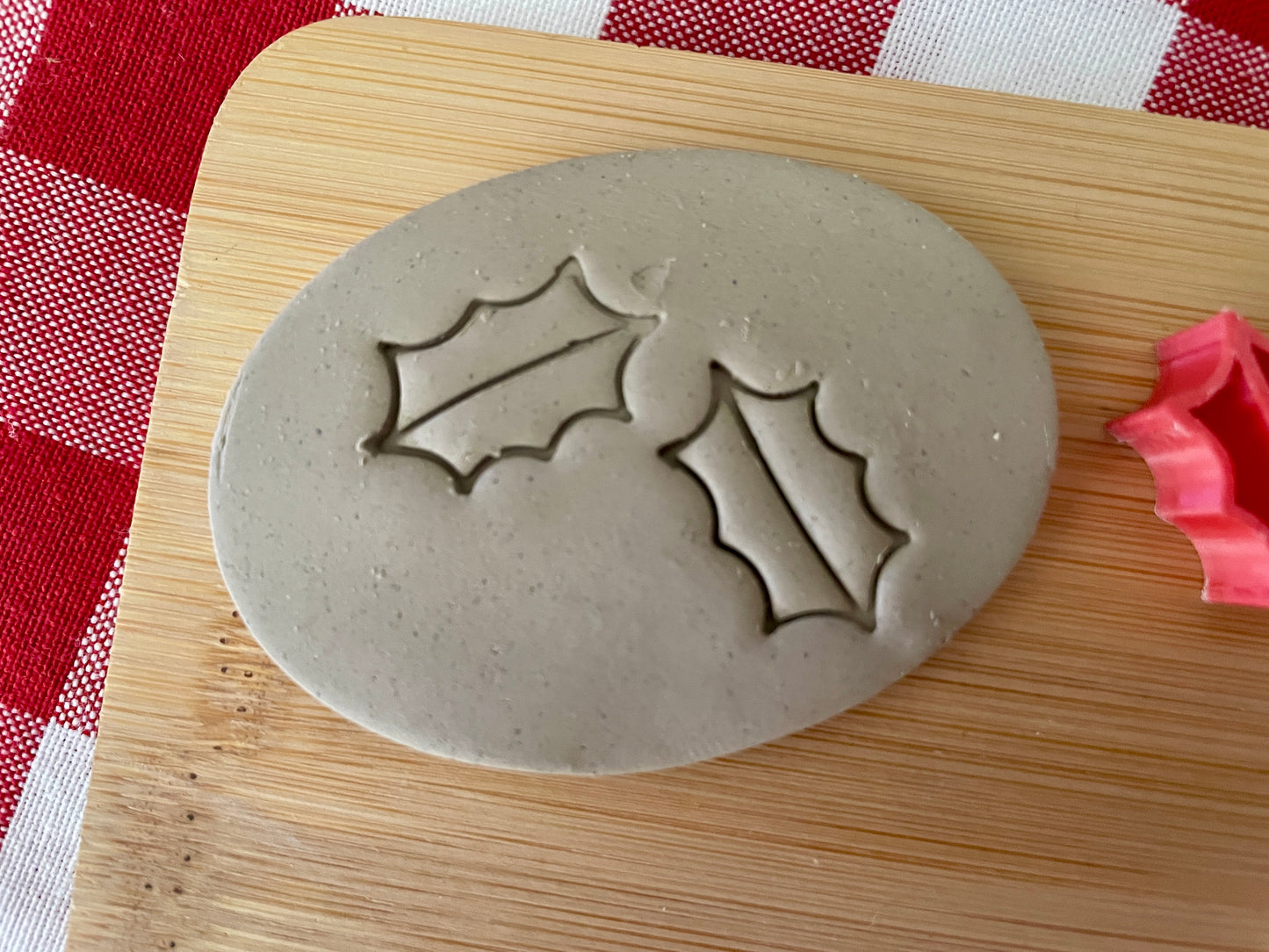 Mini Holly Pottery Stamp - November 2023 stamp of the month, plastic 3D printed, multiple sizes
