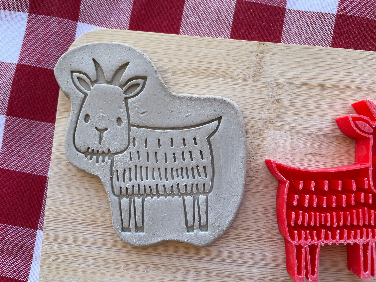 Goat Pottery Stamp - Spring themed February 2025 Mystery Box, multiple sizes available