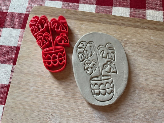 Pottery Stamp, Potted Plant design - August 2023 mystery box, multiple sizes available