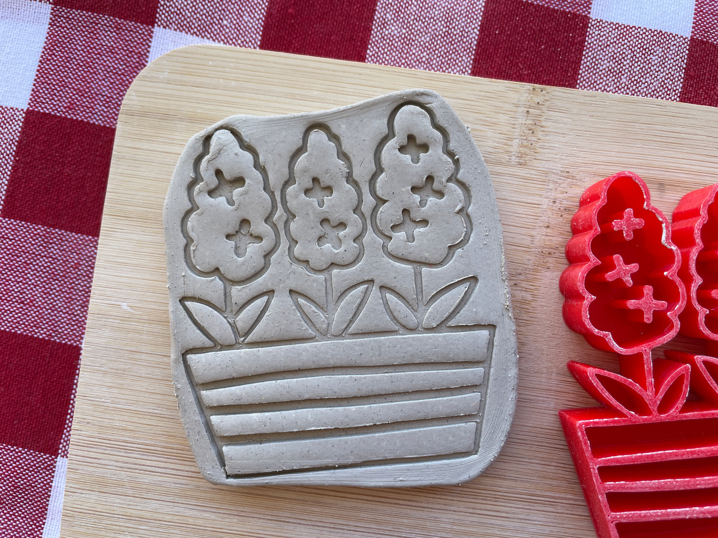 Hyacinth Pottery Stamp - Spring themed February 2025 Mystery Box, multiple sizes available