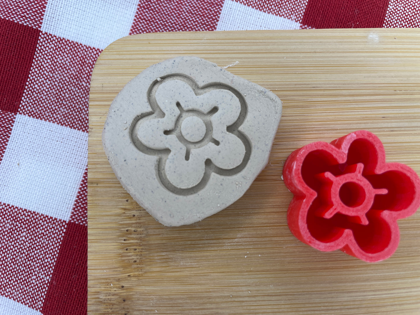Flower1 Pottery Stamp - Fiesta Party themed April 2025 Mystery Box, multiple sizes available