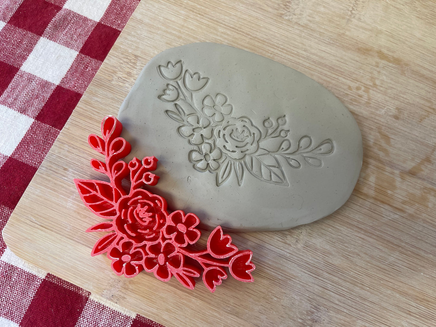 WildFlower swag Stamp - plastic 3D printed, multiple sizes