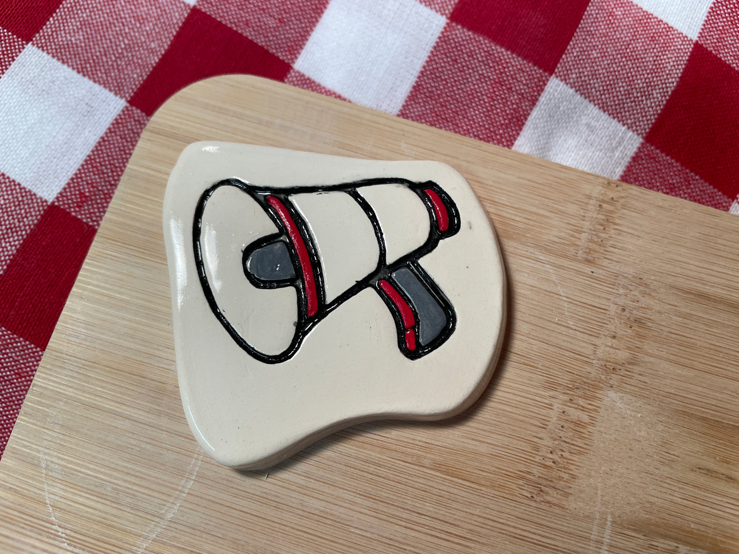 Bullhorn Pottery Stamp - First Responders themed November 2024 Mystery Box, multiple sizes available