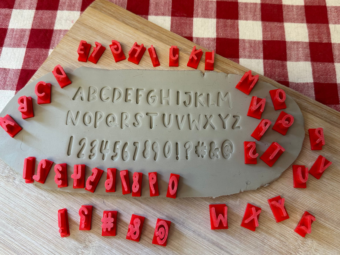Alphabet Pottery Stamp Set - Dreams Font, alphabet and/or numbers, matches Pantry words
