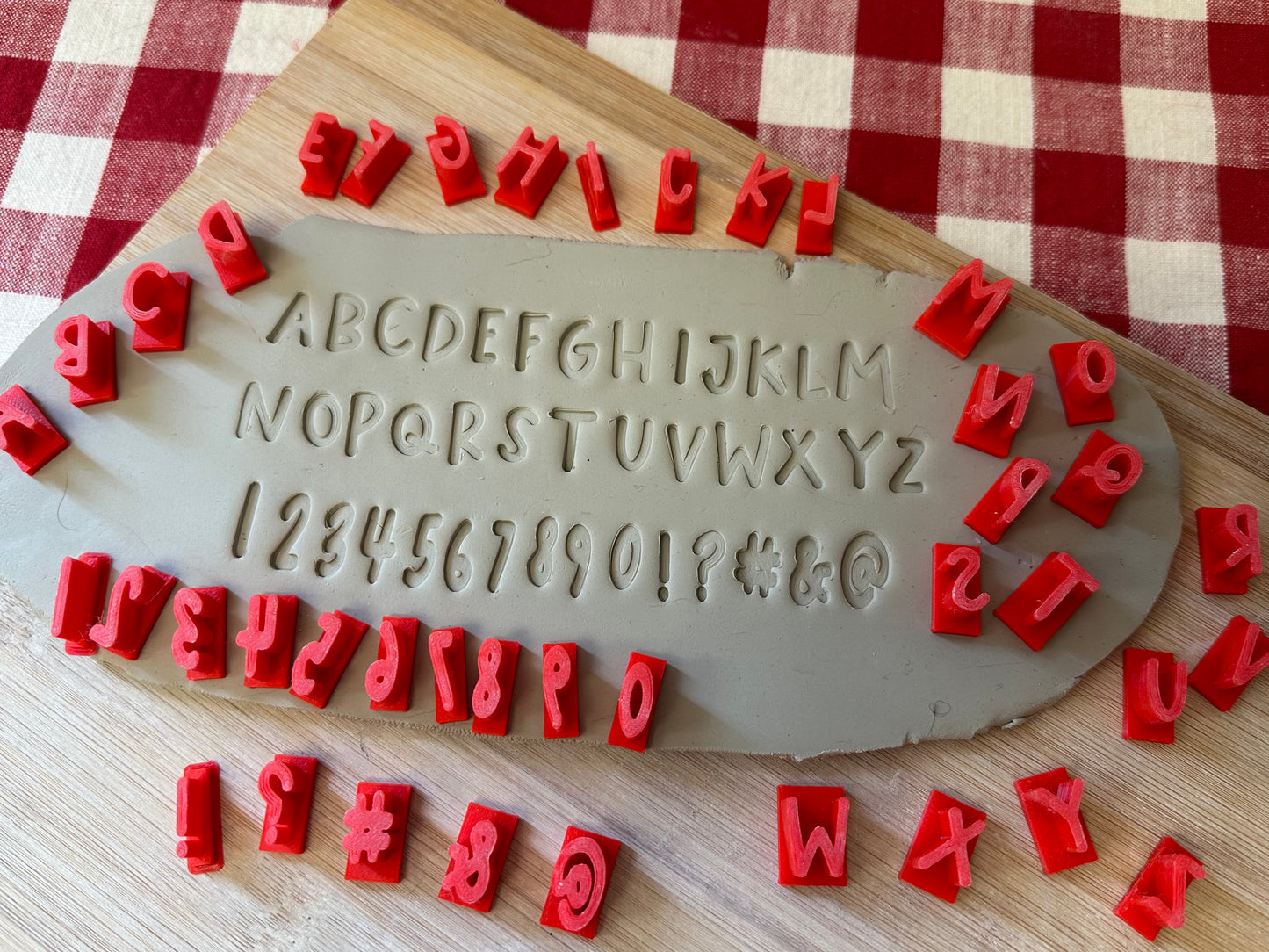 Alphabet Pottery Stamp Set - Dreams Font, alphabet and/or numbers, matches Pantry words