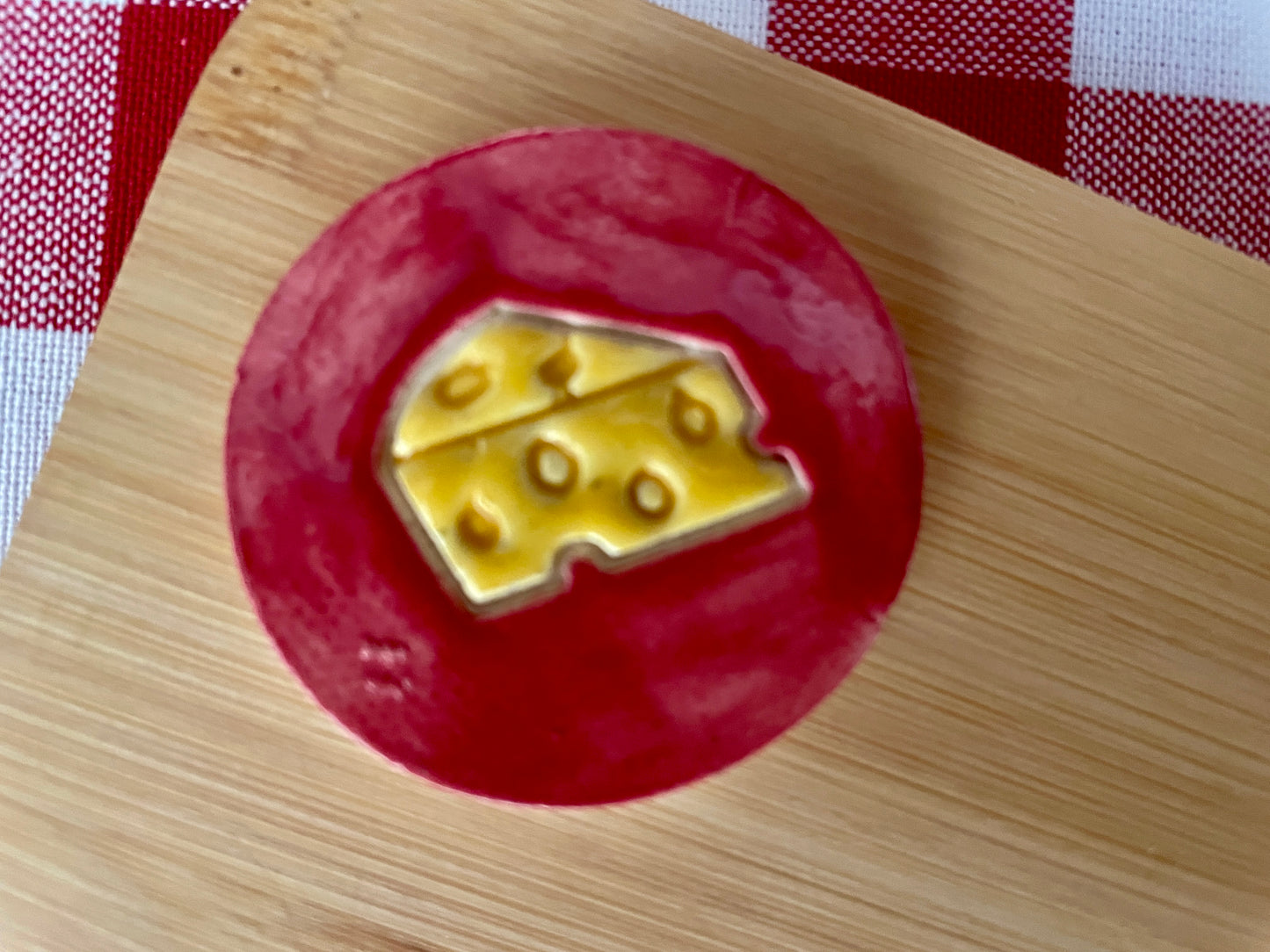Mini Decorative Cheese Pottery Stamp - 2024 Wisconsin Fired Arts Expo, Special stamp of the month, plastic 3D printed, multiple sizes