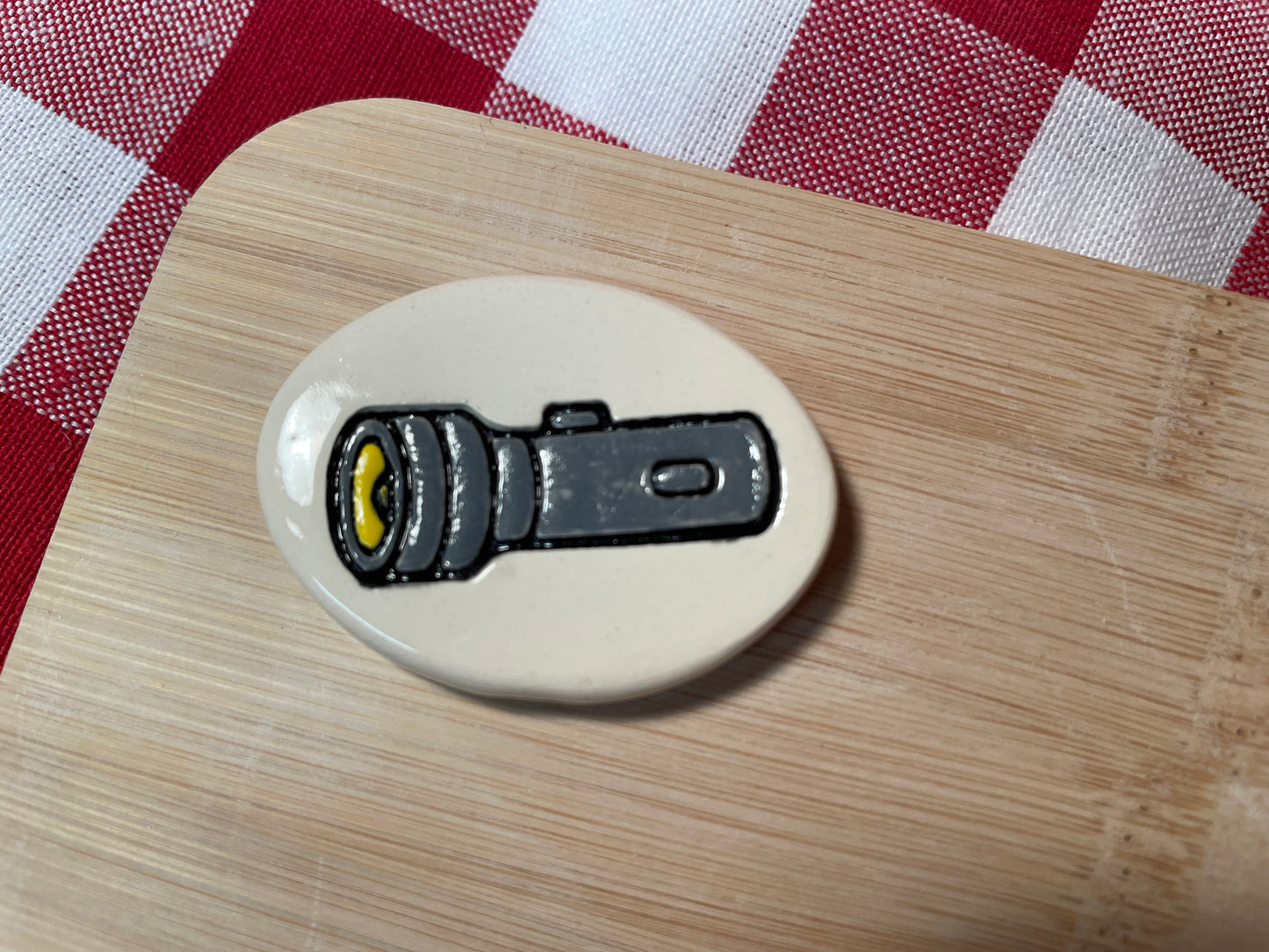 Flashlight Pottery Stamp - First Responders themed November 2024 Mystery Box, multiple sizes available
