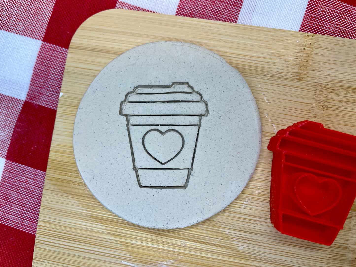 Latte Pottery Stamp - Pottery Tool, plastic 3d printed, multiple sizes available, Black Friday Sale 2024 Monthly Mini