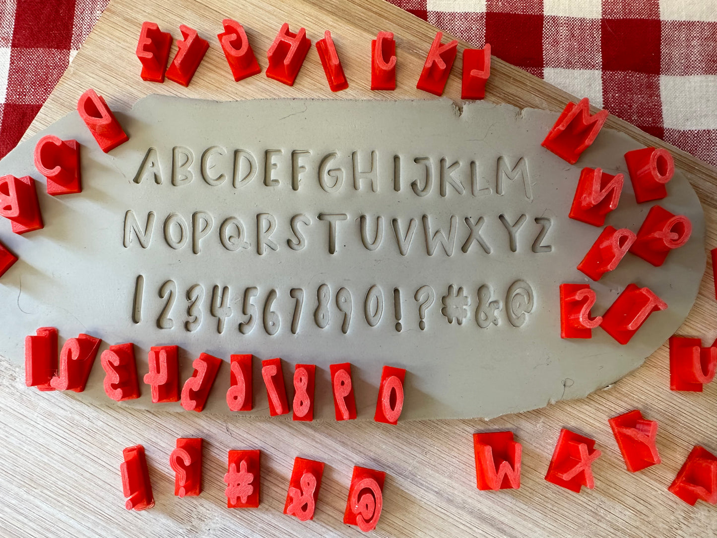 Alphabet Pottery Stamp Set - Dreams Font, alphabet and/or numbers, matches Pantry words