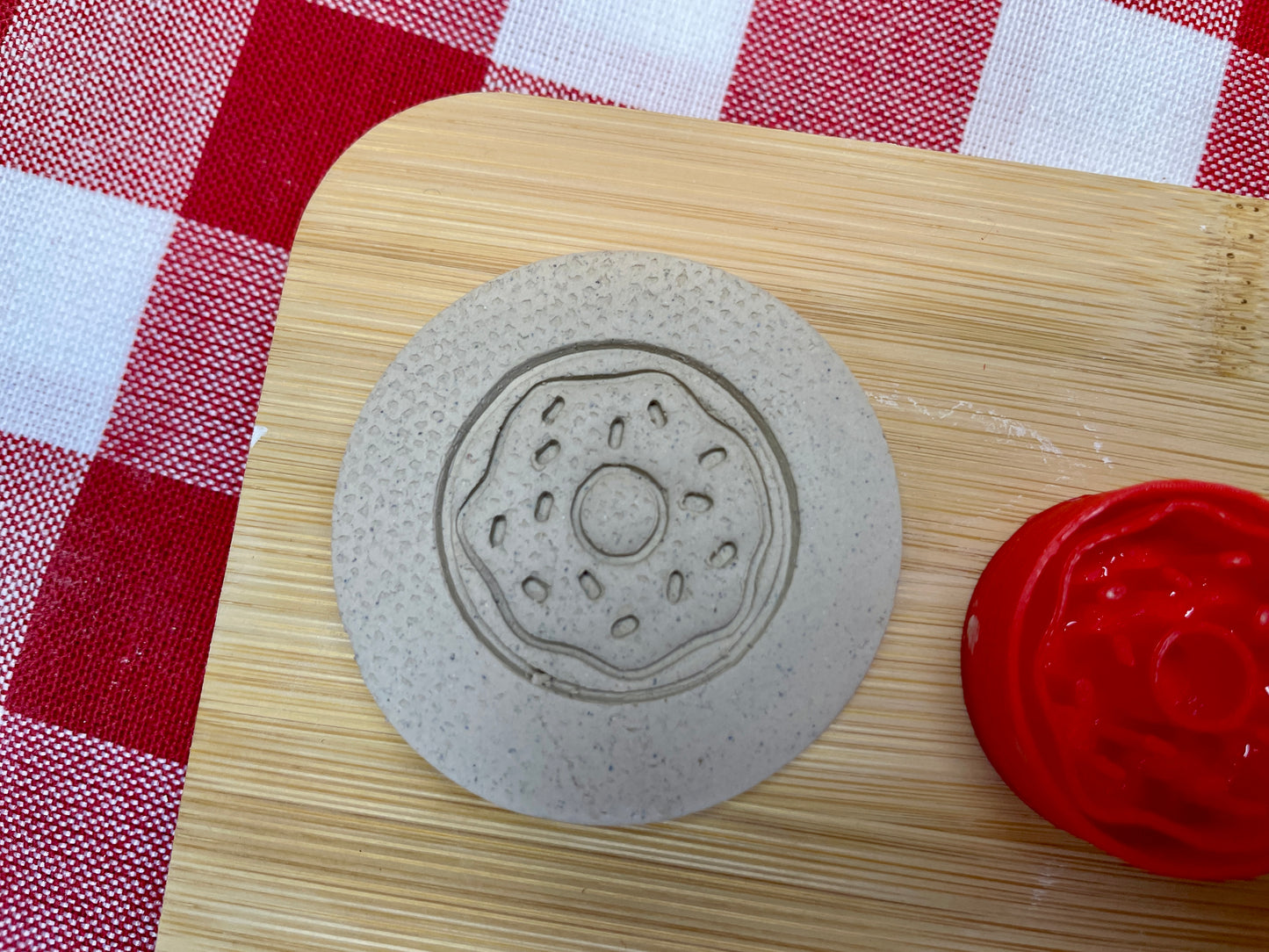 Mini Donut Pottery Stamp - November 2024 stamp of the month, plastic 3D printed, multiple sizes