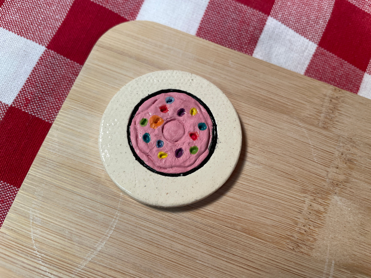 Mini Donut Pottery Stamp - November 2024 stamp of the month, plastic 3D printed, multiple sizes