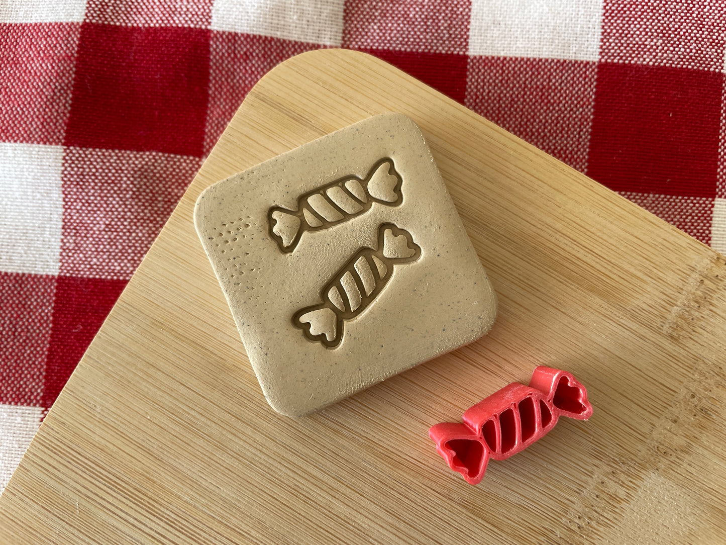 Mini Candy Pottery Stamp - June 2024 stamp of the month, plastic 3D printed, multiple sizes