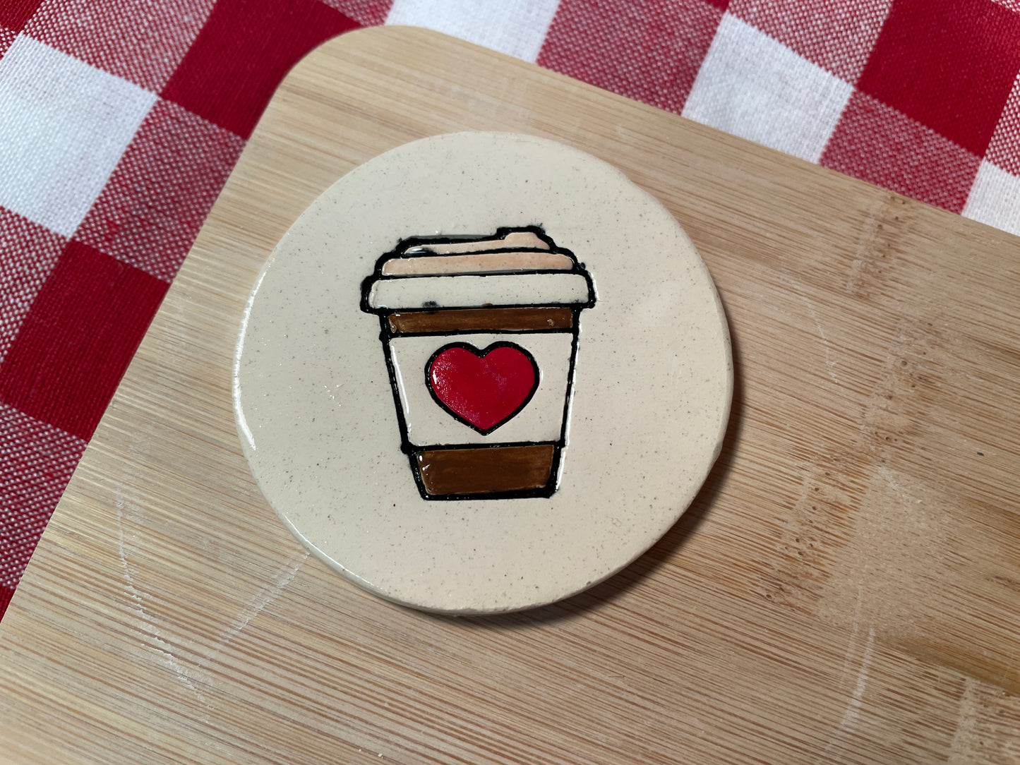 Latte Pottery Stamp - Pottery Tool, plastic 3d printed, multiple sizes available, Black Friday Sale 2024 Monthly Mini
