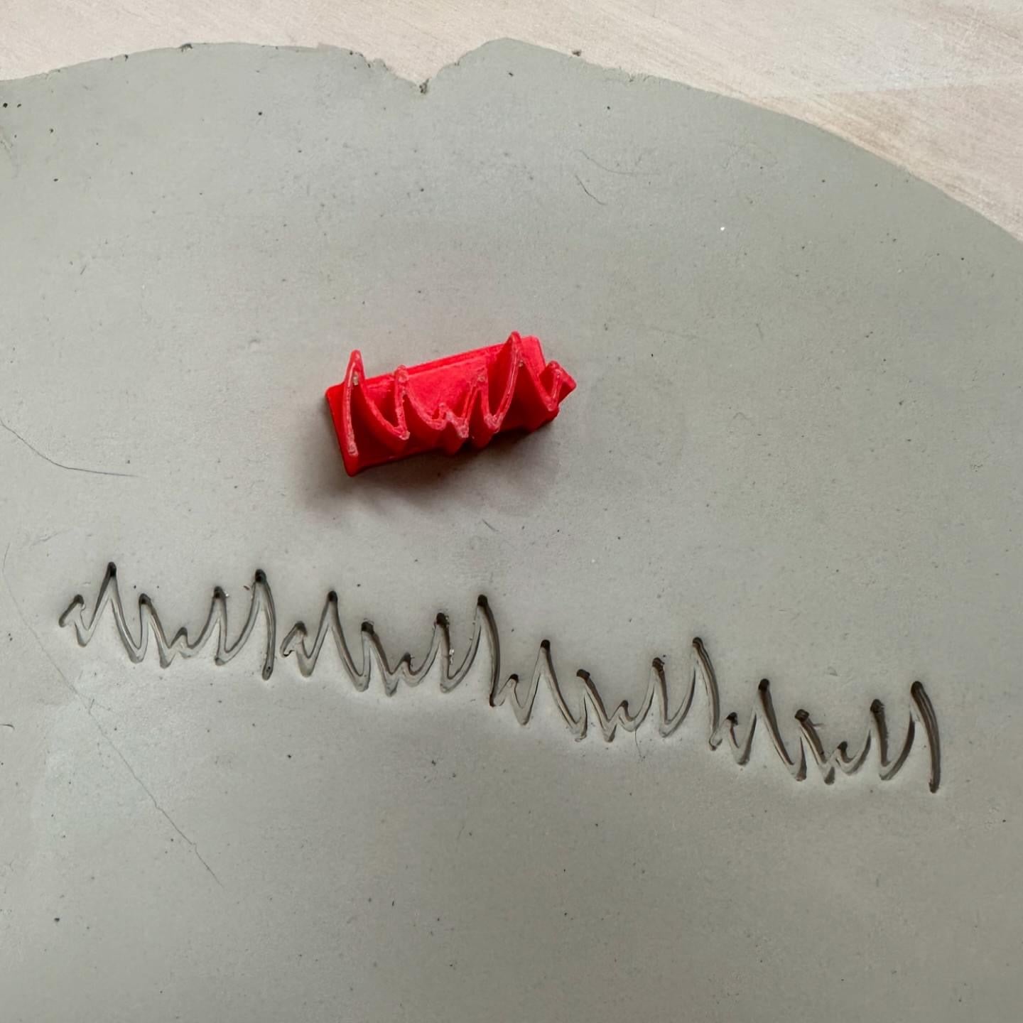 Mini Grass - Pottery Stamp - October 2024 stamp of the month, plastic 3D printed, multiple sizes