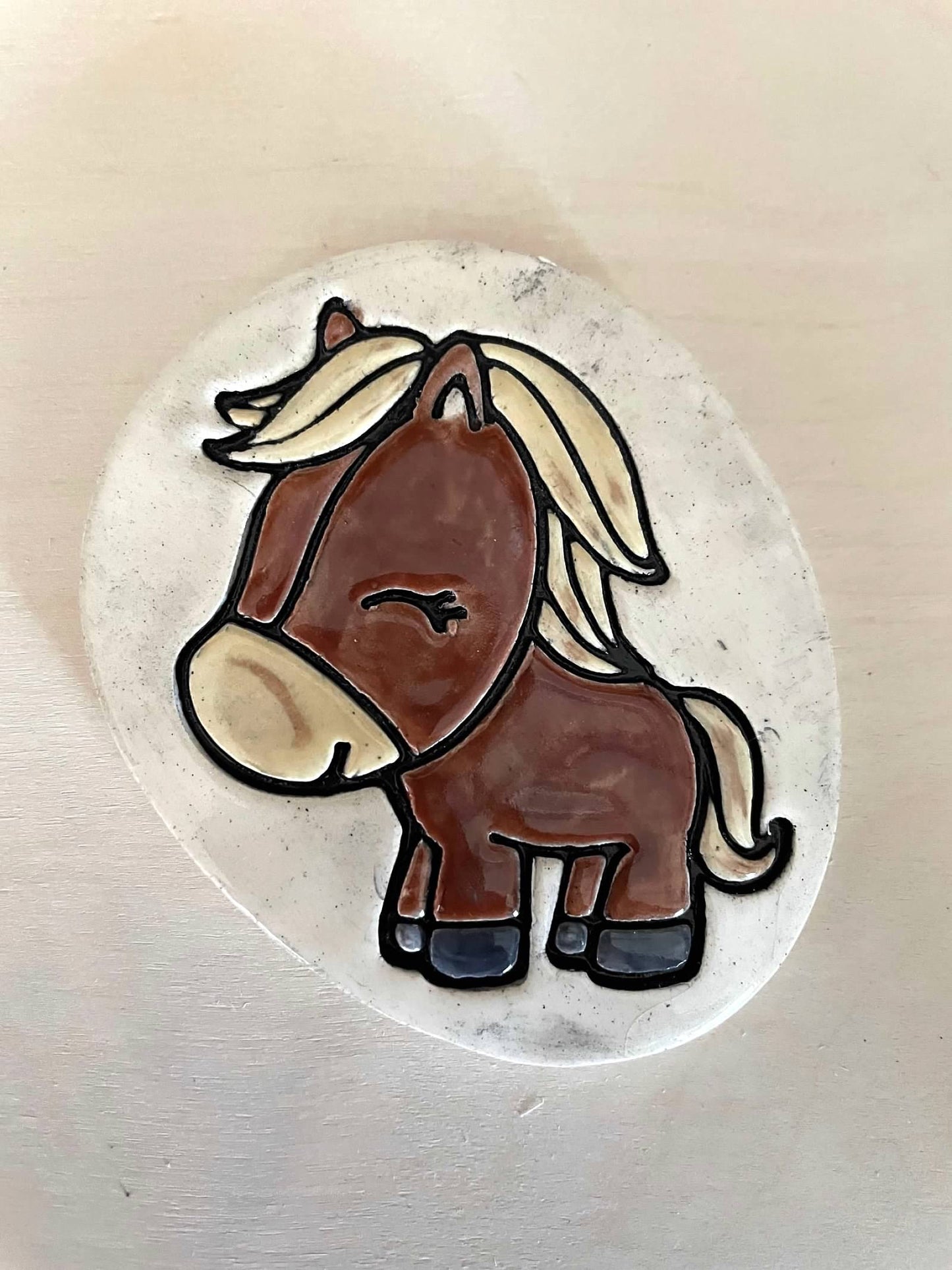 Cute Pony pottery stamp, from the May 2024 Girls Themed mystery box - multiple sizes available, 3D printed