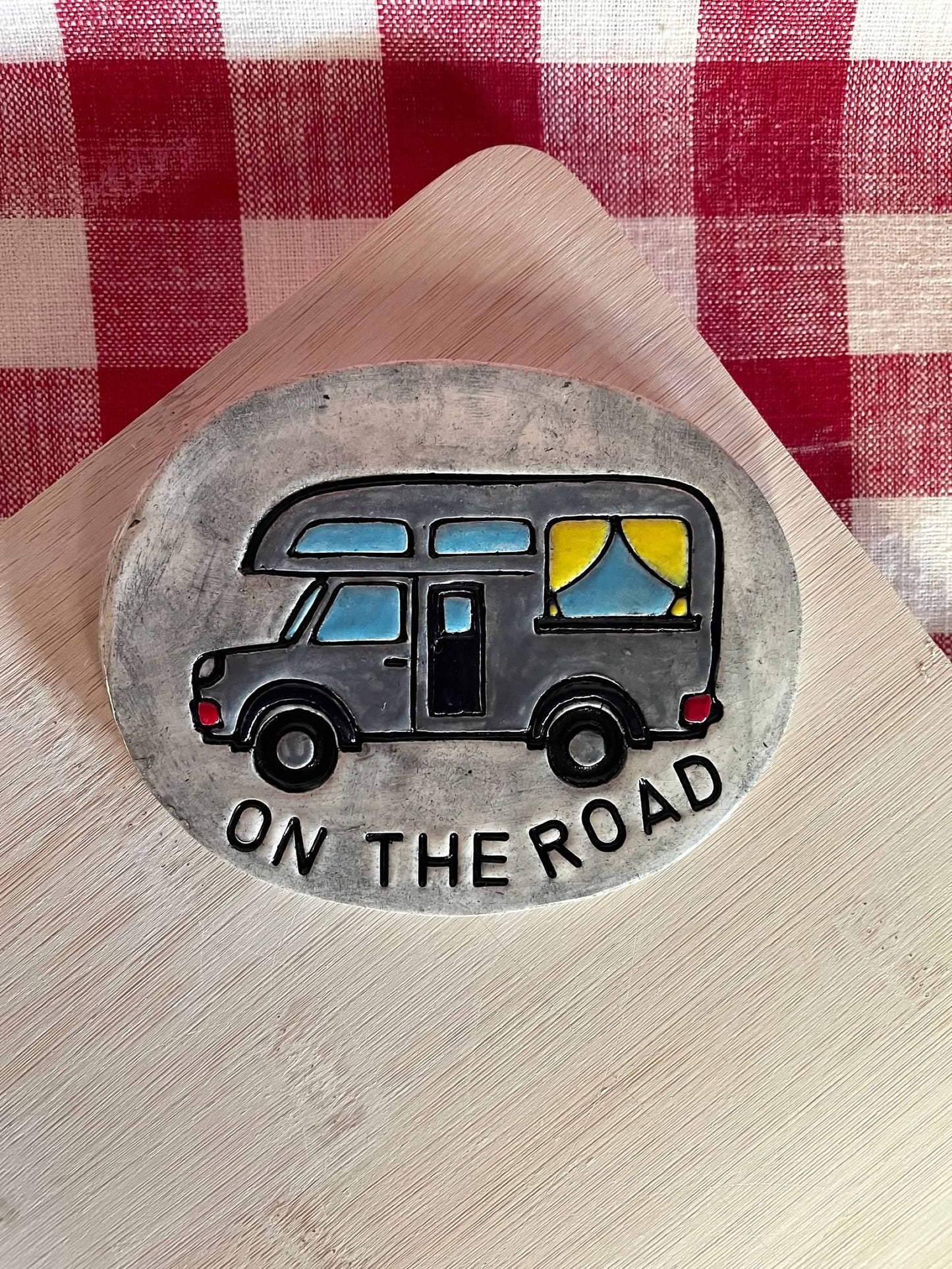 Camper RV stamp, from the March 2024 Travel mystery box - plastic 3D printed, multiple sizes