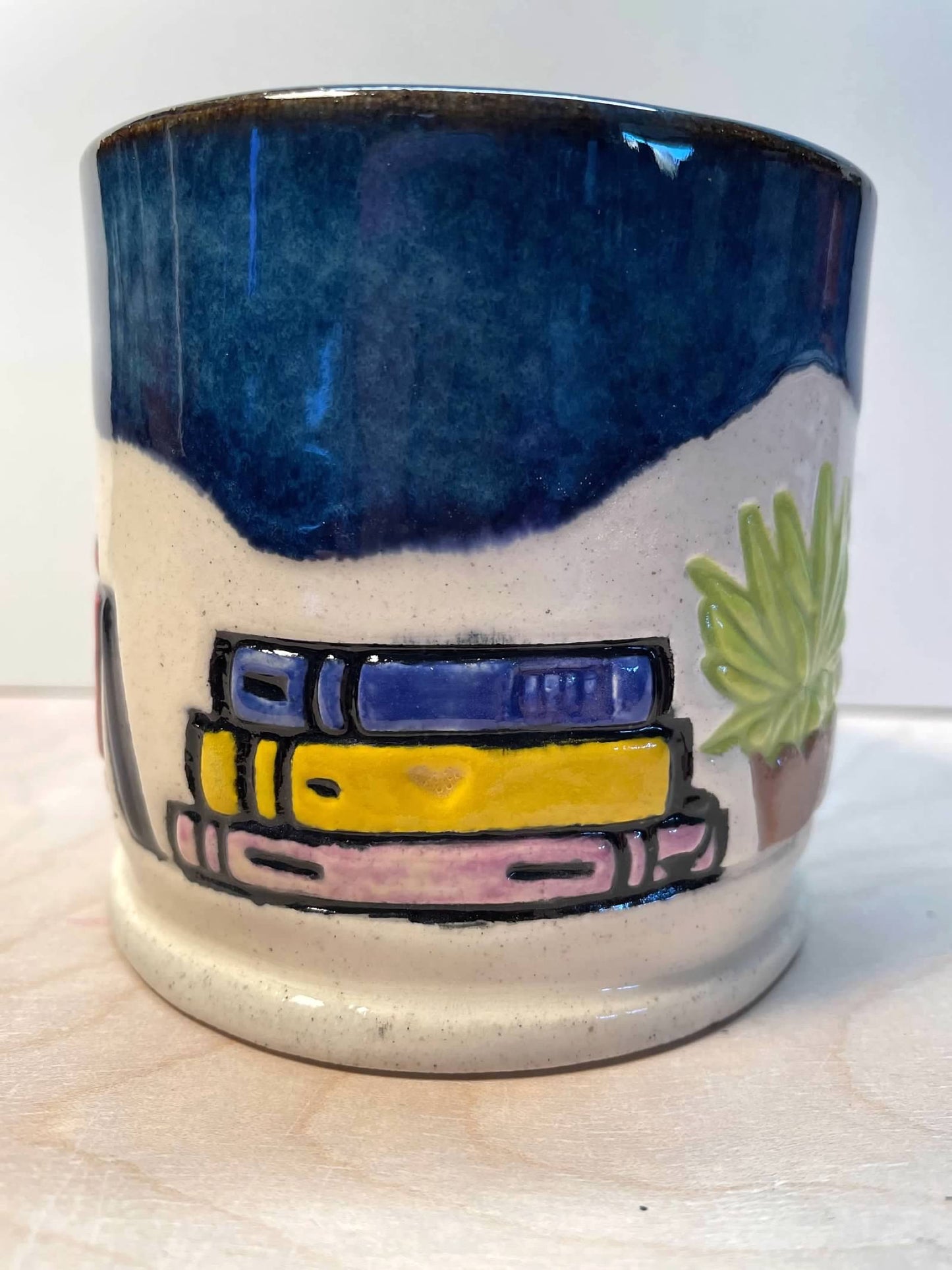 Books & Cats Pottery Roller - Border Stamp, Repeating pattern, plastic 3D printed
