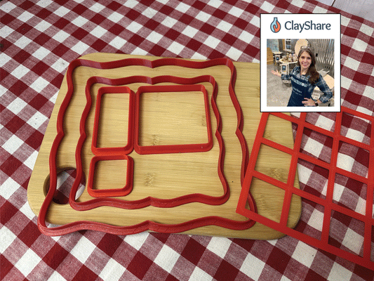 Vintage style Palette Clay Cutter Template - Jessica Putnam-Phillips' Design - Choose Size or Set