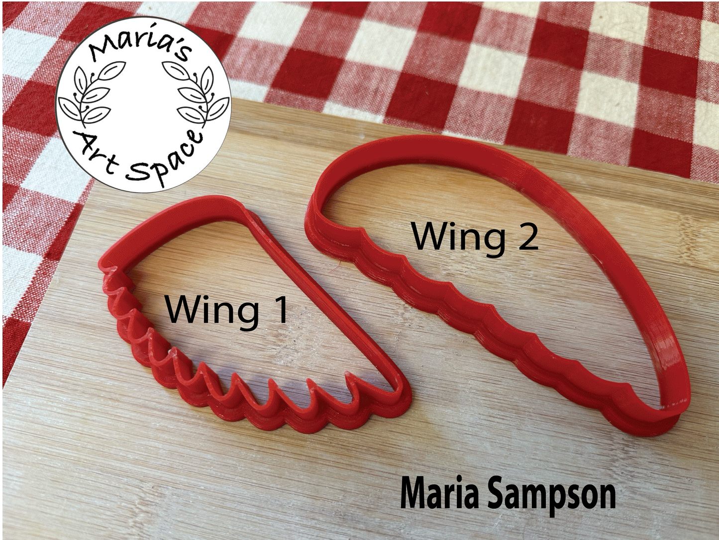 Bird Wing feathers, Maria Sampson designed Clay Cutter - For the ClayShare Whimsical Garden Stacks 3 class