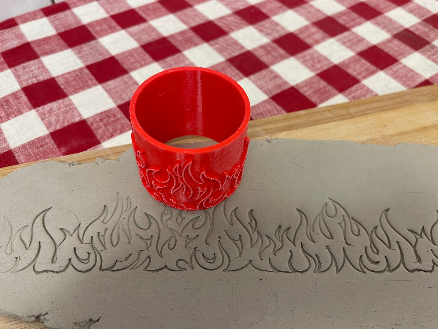 Flame Texture Roller - from the April 2023 mystery box, repeating pattern