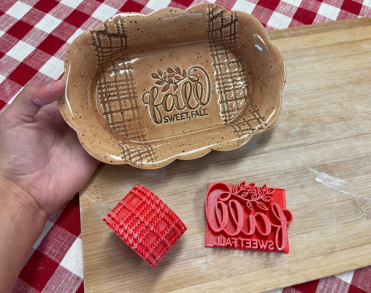 "Fall Sweet Fall" word stamp - June 2023 mystery box, plastic 3D printed, multiple sizes available