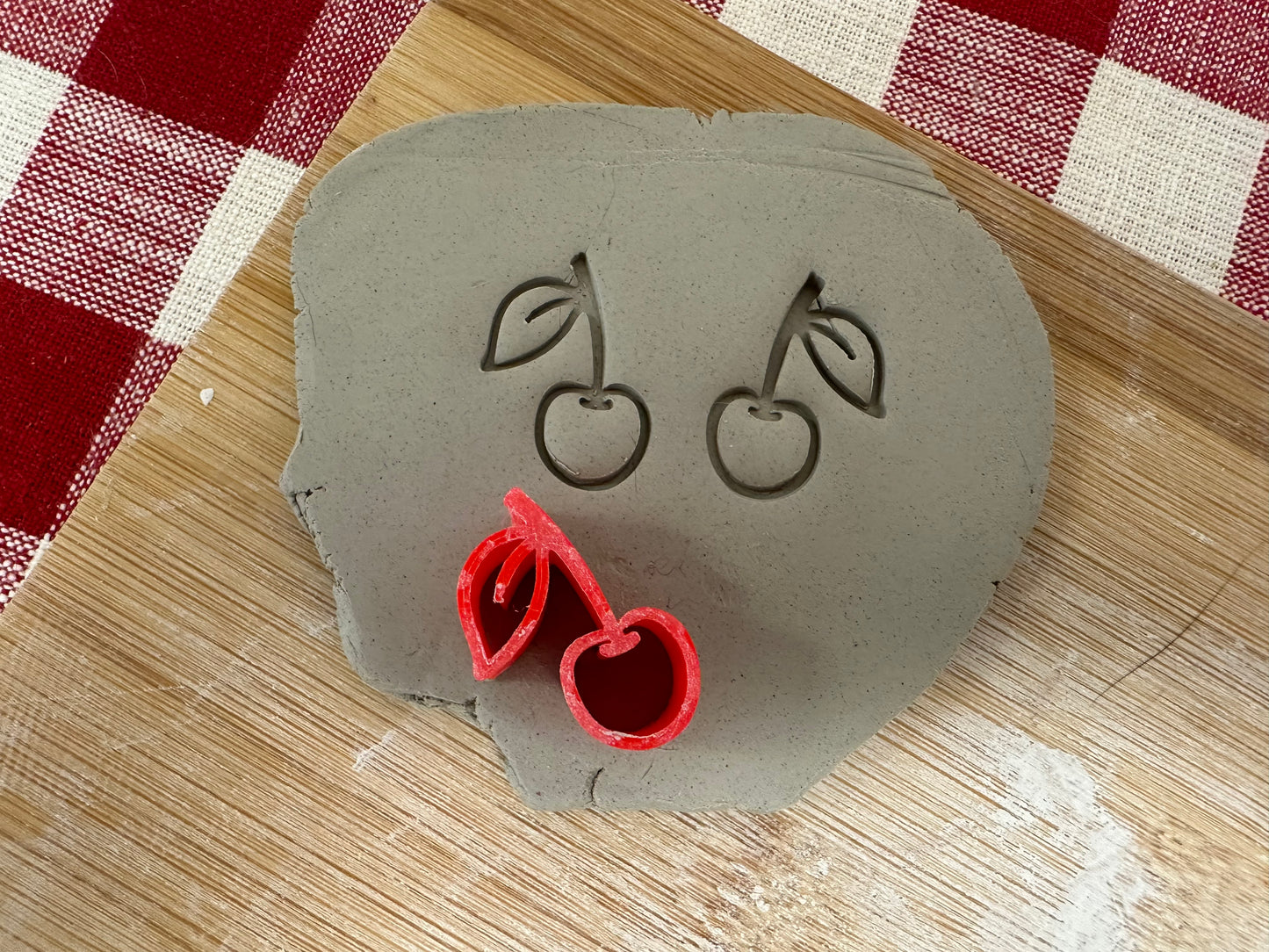 Cherry Mini Pottery Stamp - Michigan Mud 2023 Special - plastic 3D printed, multiple sizes