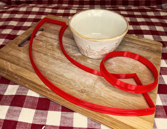 Bowl Template Clay Cutter - 4.25" Base x 3" Tall x 6" Top, Original size, plastic 3D printed
