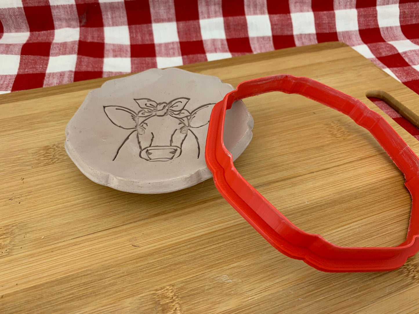 Fluted 7 Sided Plate Circle, Clay Cutter - plastic 3D Printed, sizes up to 16"