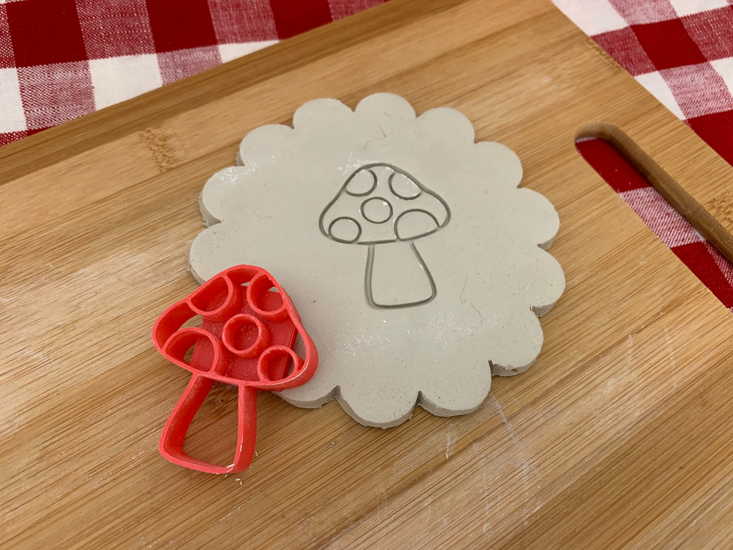 Pottery Stamp, mushroom design - multiple sizes