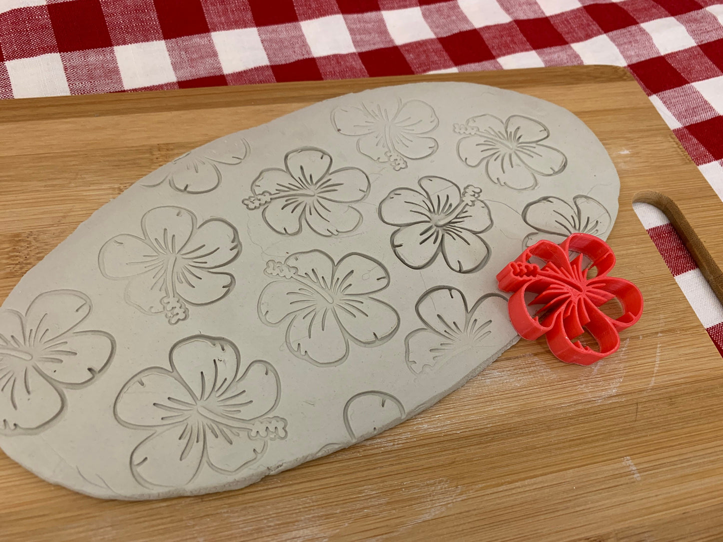 Hibiscus flower stamp - plastic 3D printed, multiple sizes
