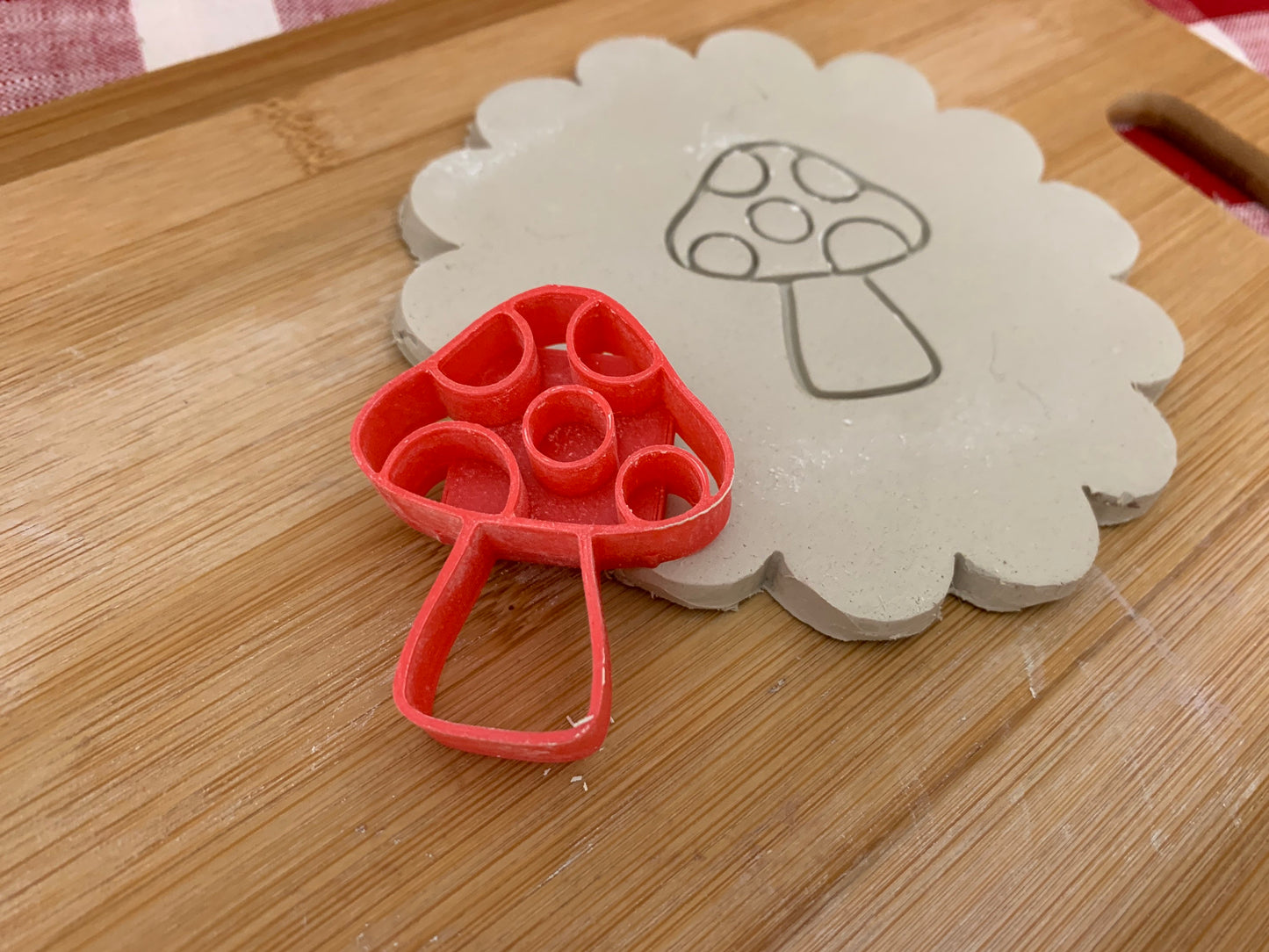 Pottery Stamp, mushroom design - multiple sizes
