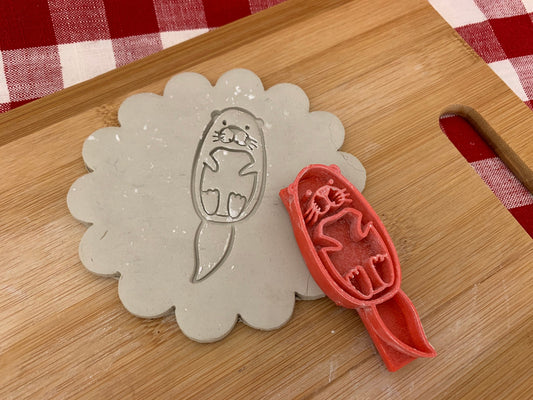 Pottery Stamp, Otter design - multiple sizes