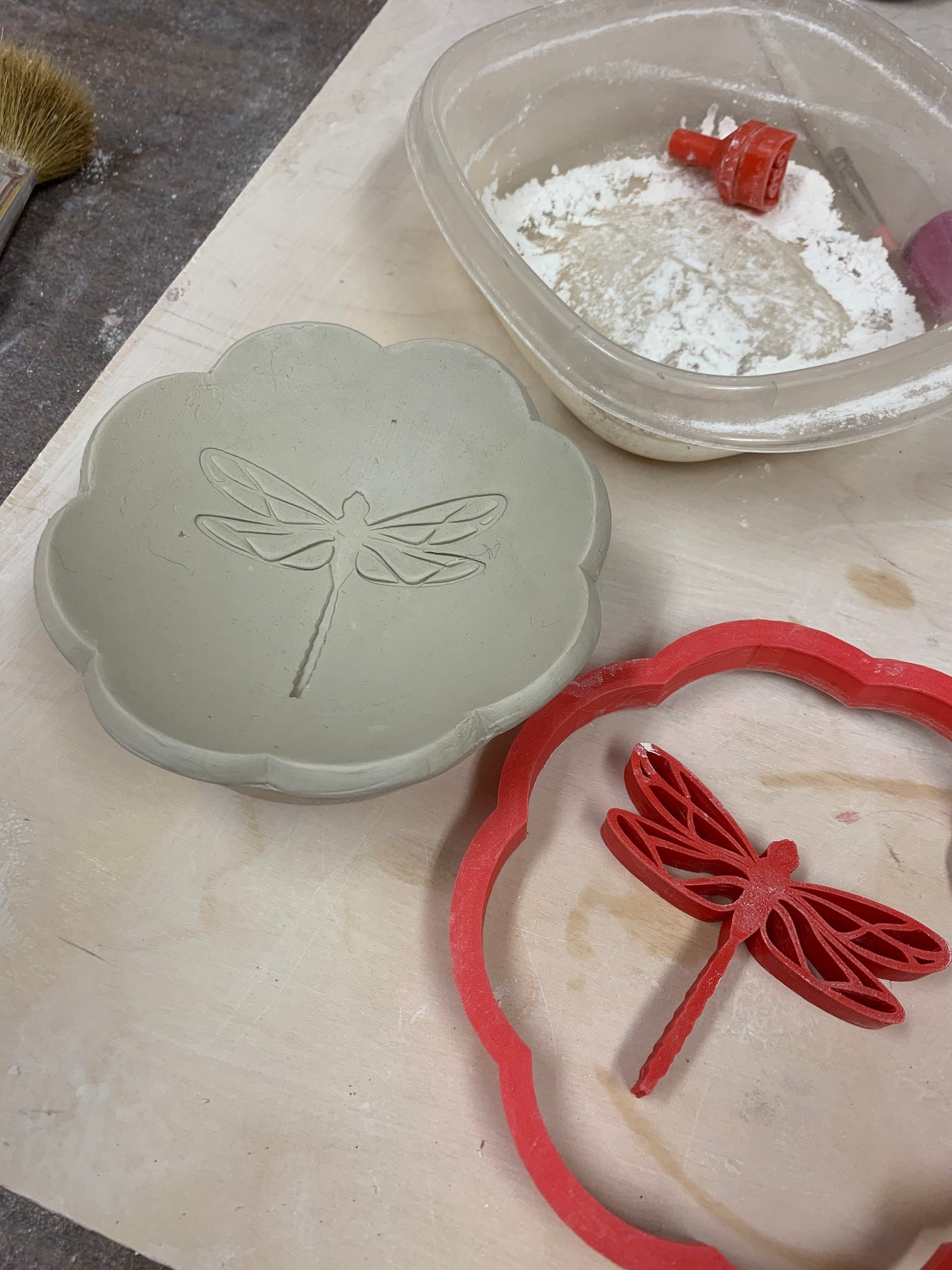 Pottery Stamp, dragonfly design - multiple sizes