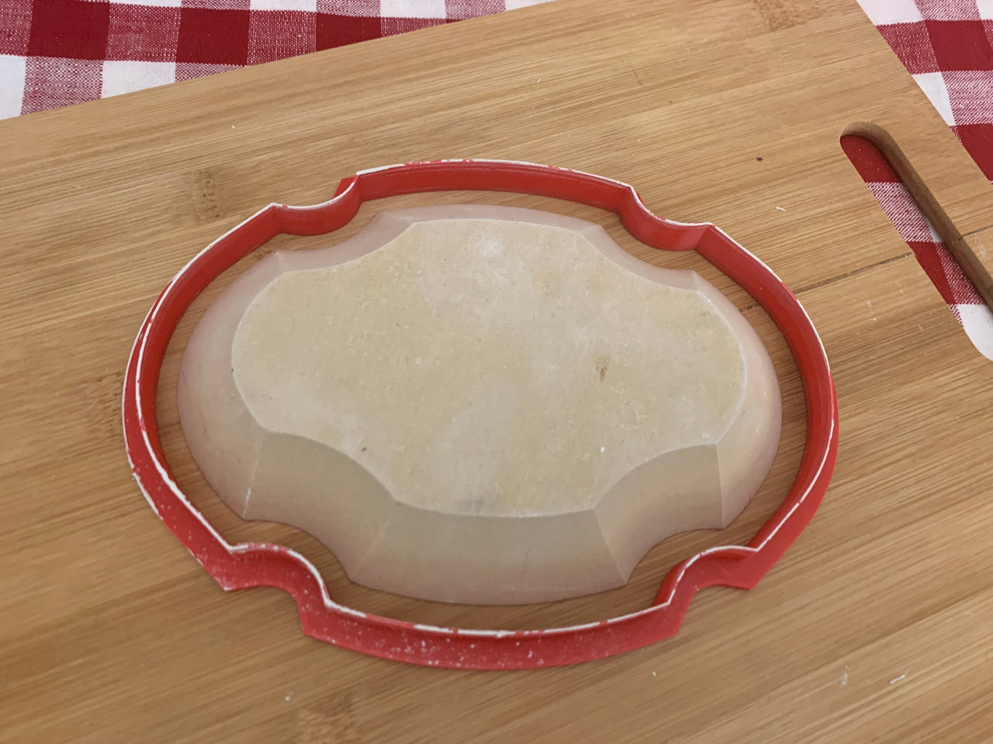 Oval Plaque Clay Cutter - plastic 3D printed, choose size