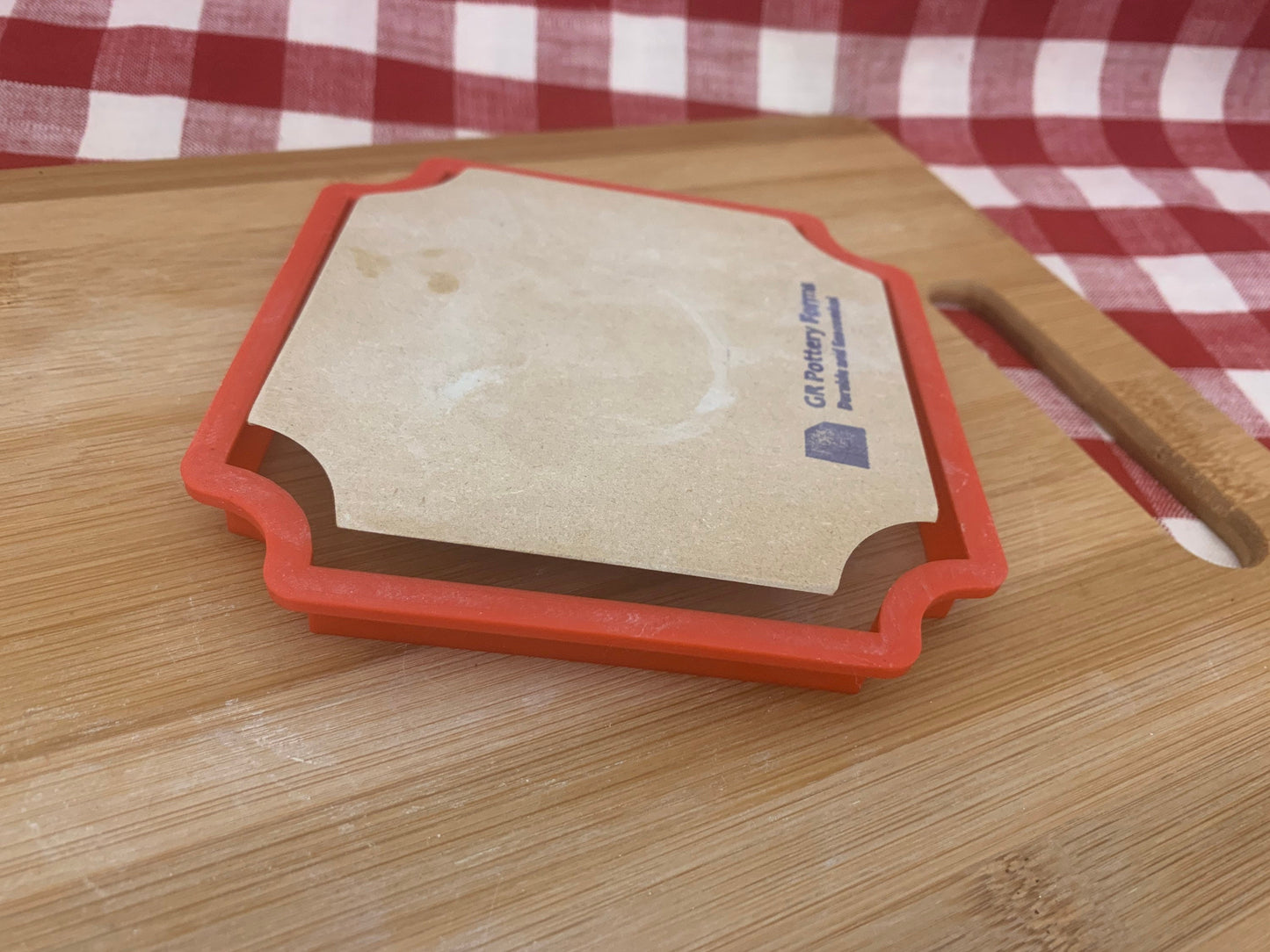 Cookie Clay Cutter, Plaque design, Fondant, Clay, Pottery Tool, choose size square or rectangle, large cutters