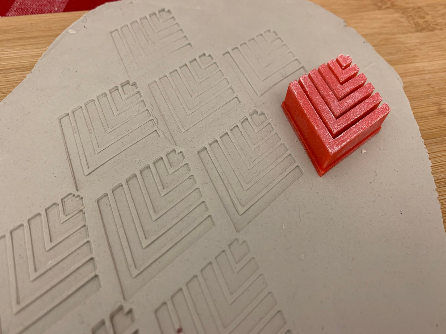 Pottery Stamp, Diamond pattern design - multiple sizes