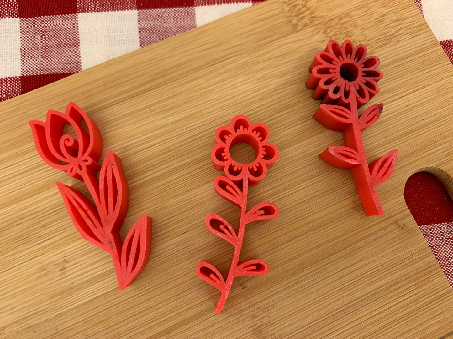 Whimsical Flower Pottery Stamp - Multiple Designs/Sizes or Sets