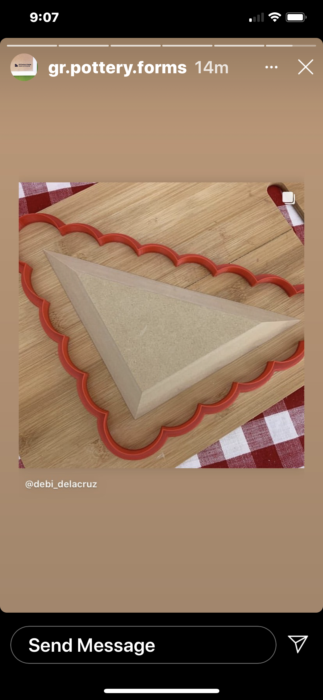 Scalloped triangle, Clay Cutters - Plastic 3D printed, pottery tool, multiple sizes