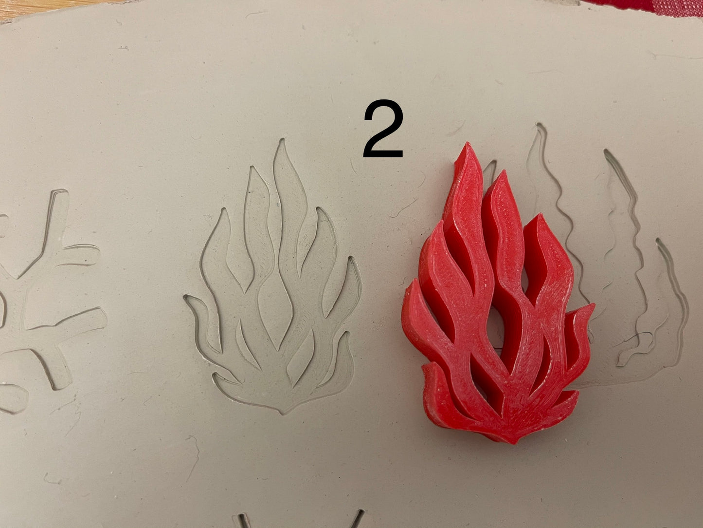 Ocean plant stamp, seaweed, coral design - plastic 3D printed, Each or Set, multiple sizes