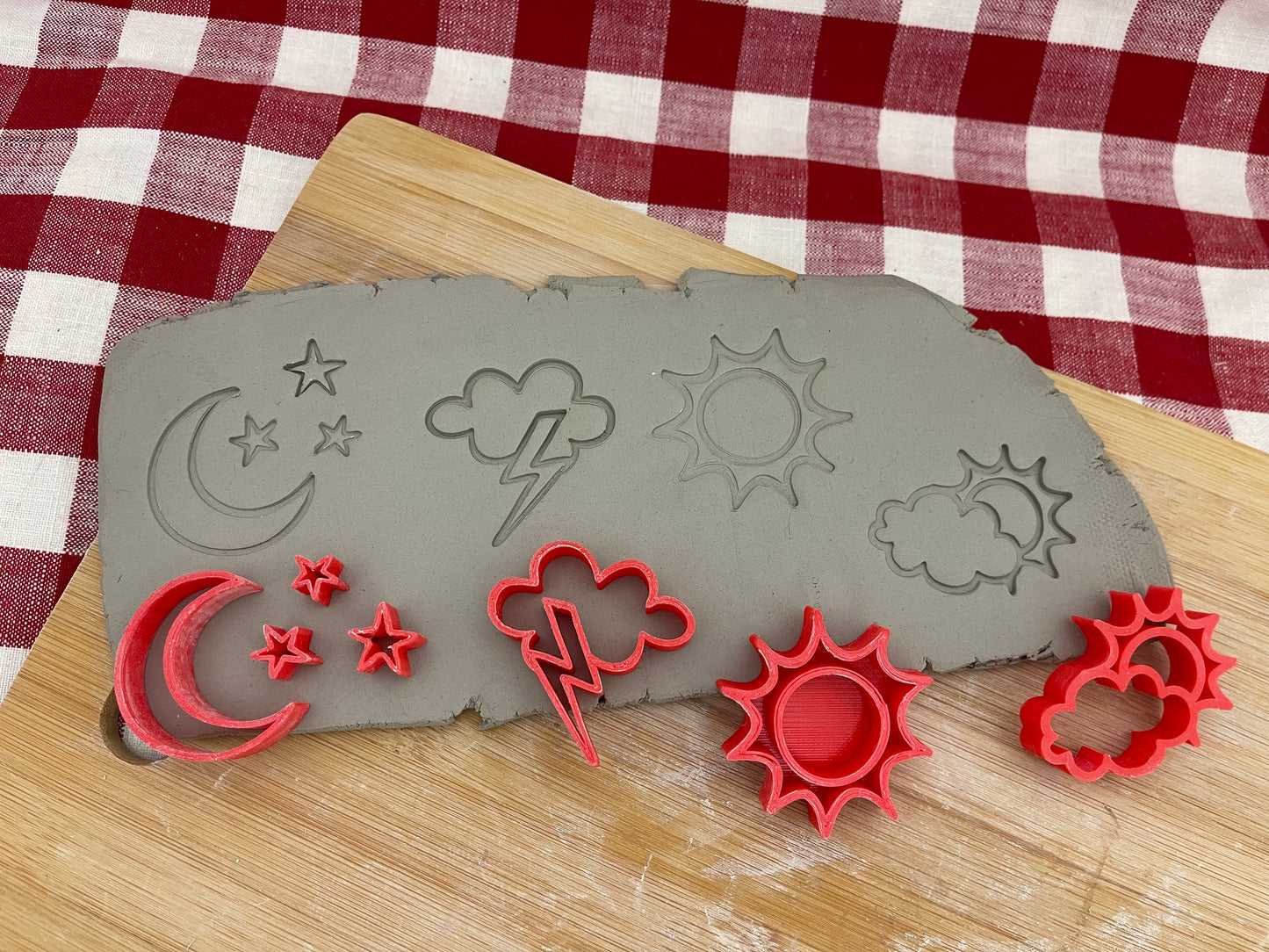 Pottery Stamp, Weather multiple designs, Camping doodle series - multiple sizes
