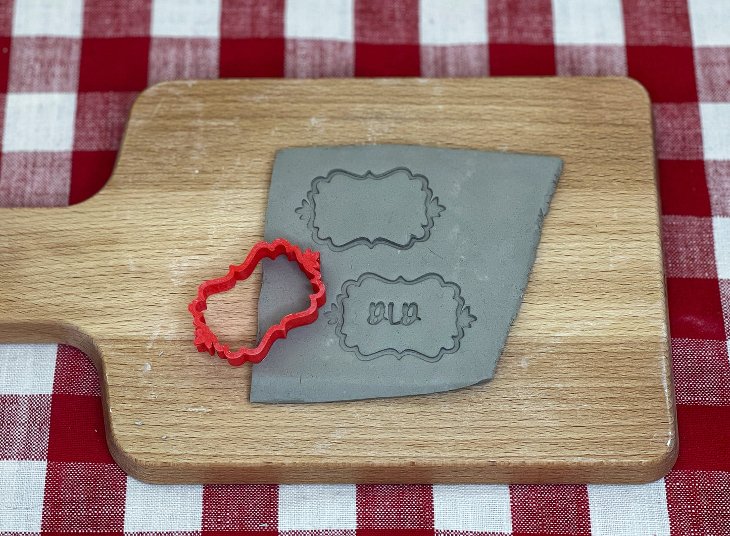 Pottery stamp, Name Frame 4 design, Frame Your Name - Multiple Sizes