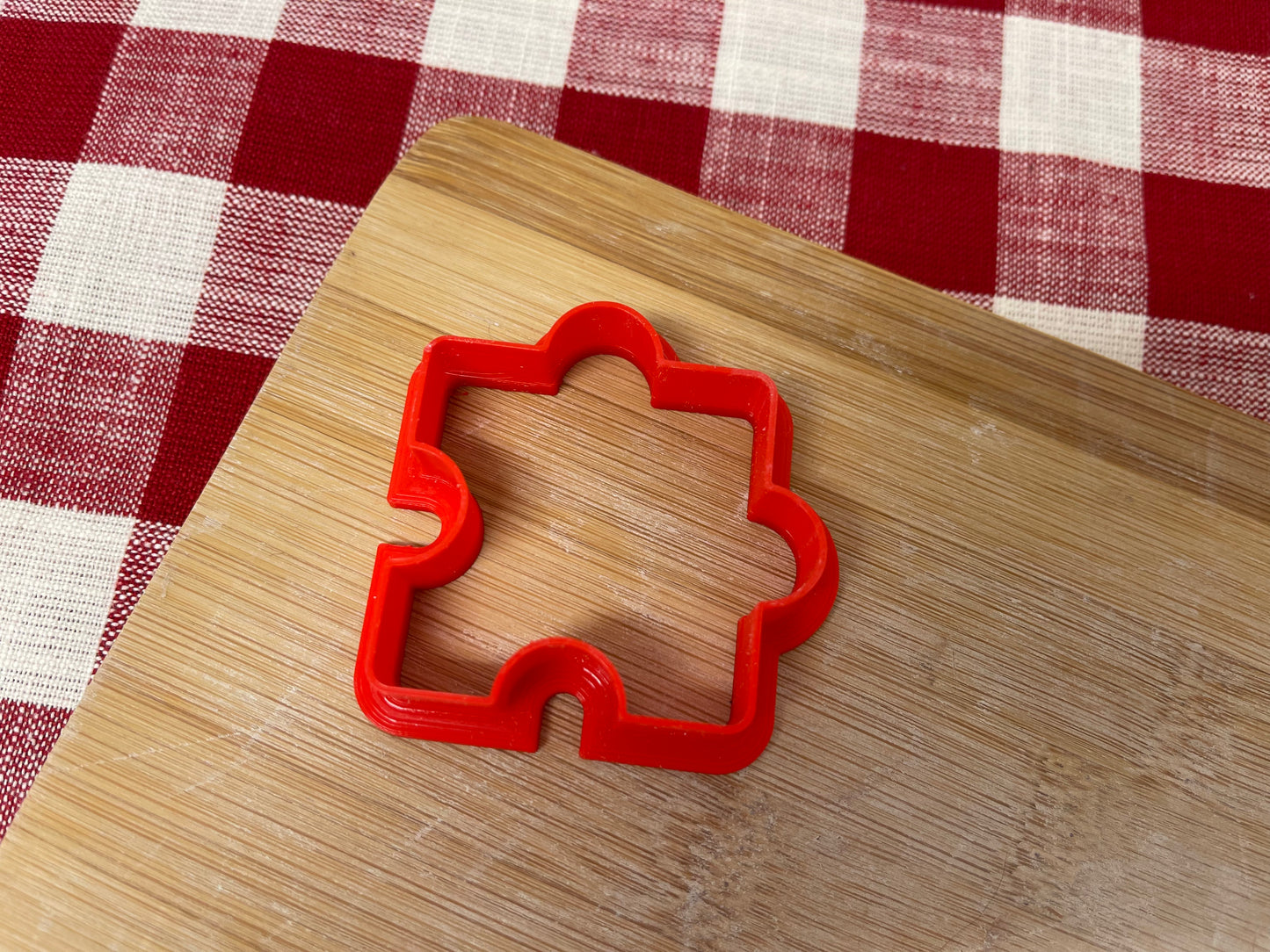 Clay Cutter Nesting Puzzle Piece Design - plastic 3D printed, test tile, pottery tool, as shown in the Speedball booth at NCECA