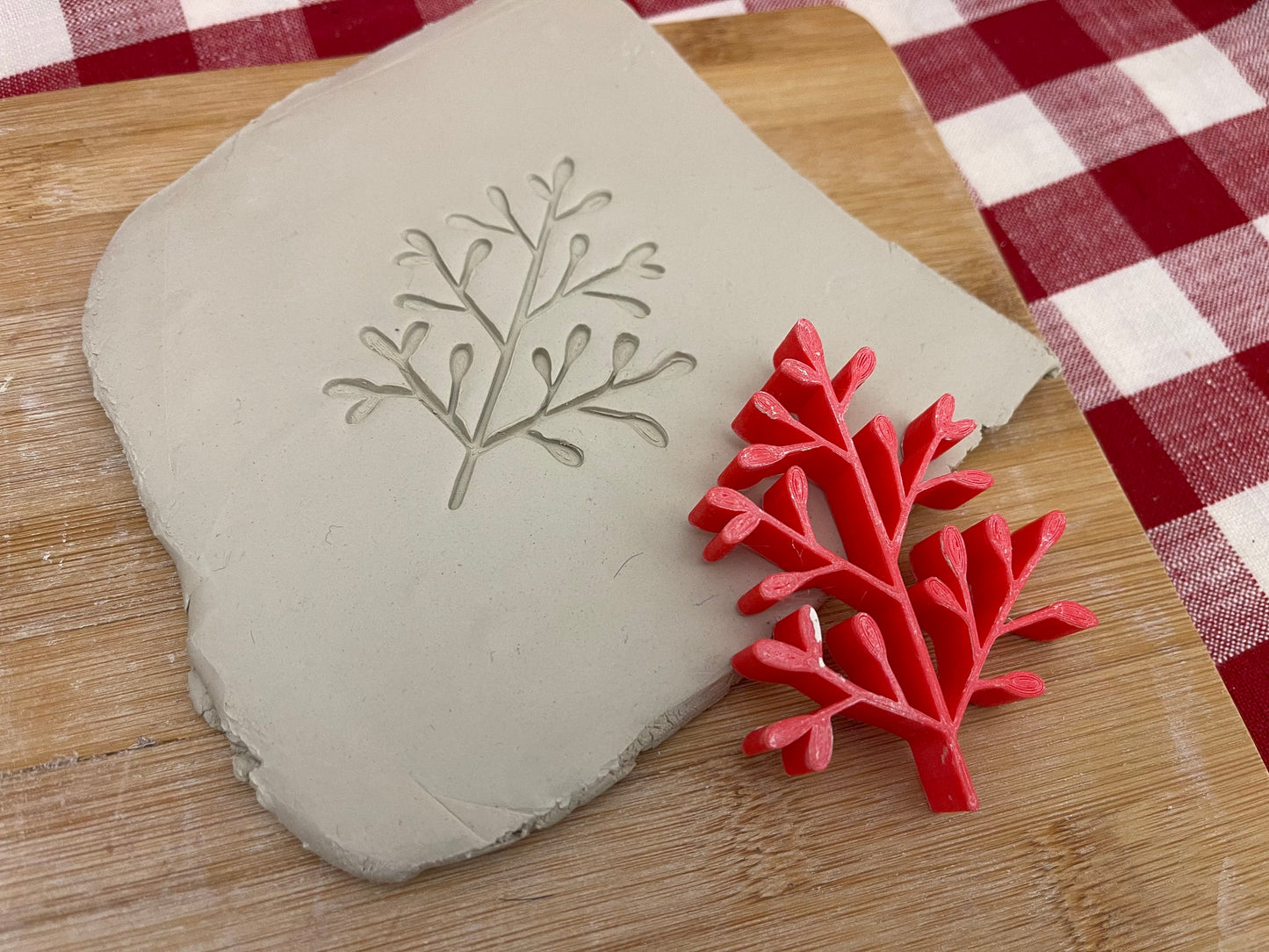 Pottery Stamp, Greenery2 branch design - multiple sizes