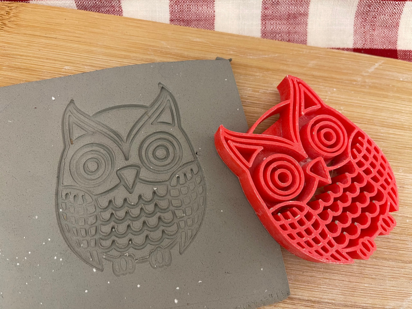 Pottery Stamp, Owl design - multiple sizes