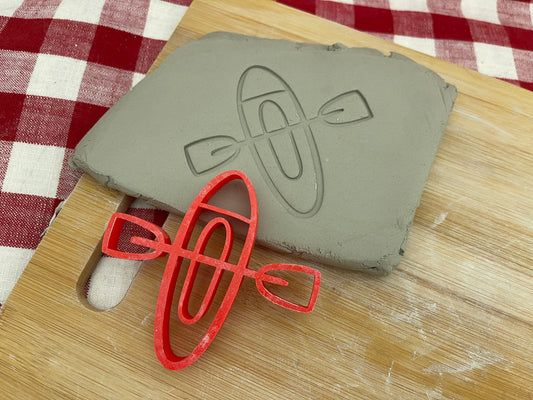 Pottery Stamp, Kayak design, Camping doodle series - multiple sizes