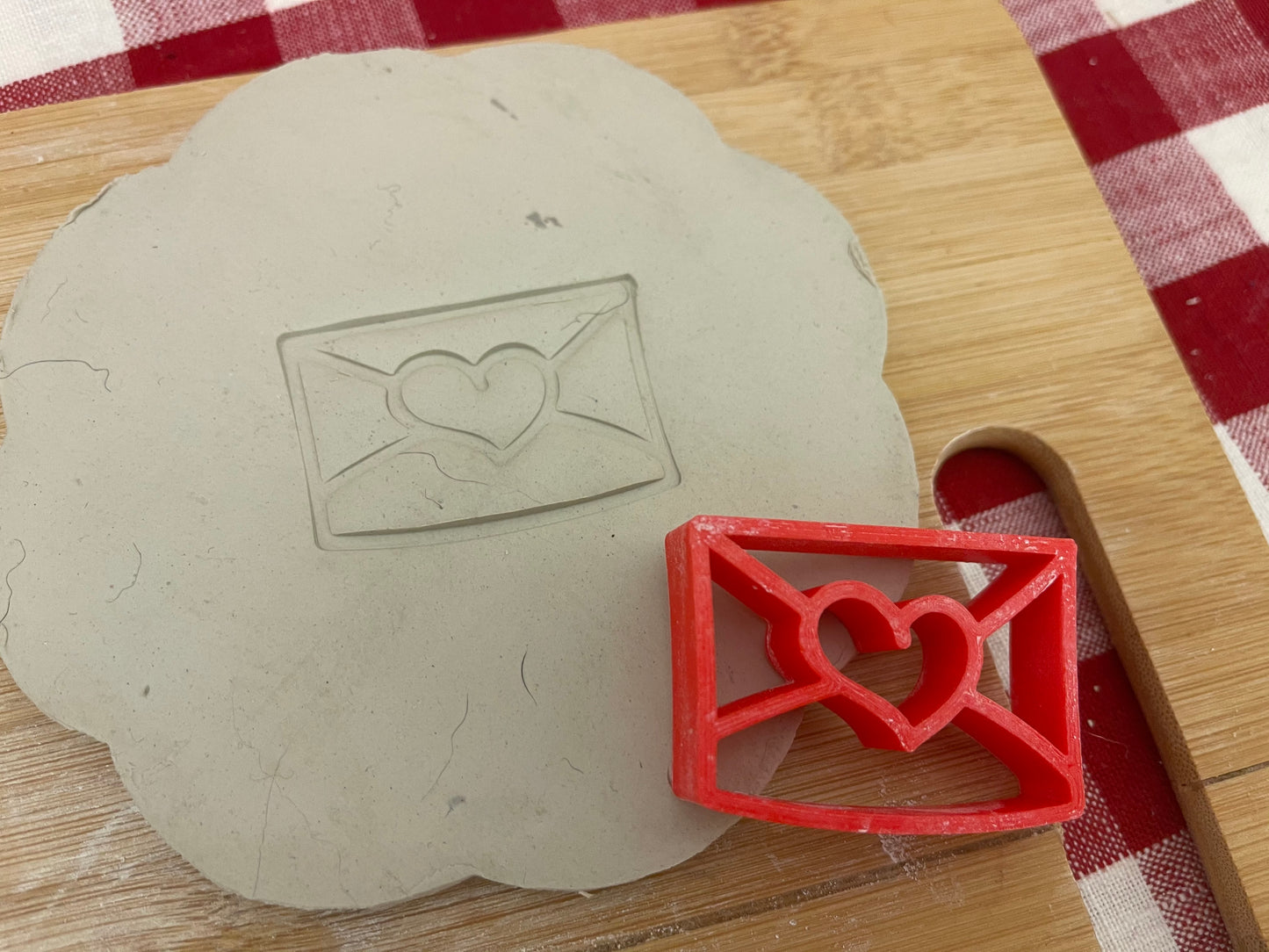 Pottery Stamp, Valentine Heart doodle designs, Each or Set - multiple sizes